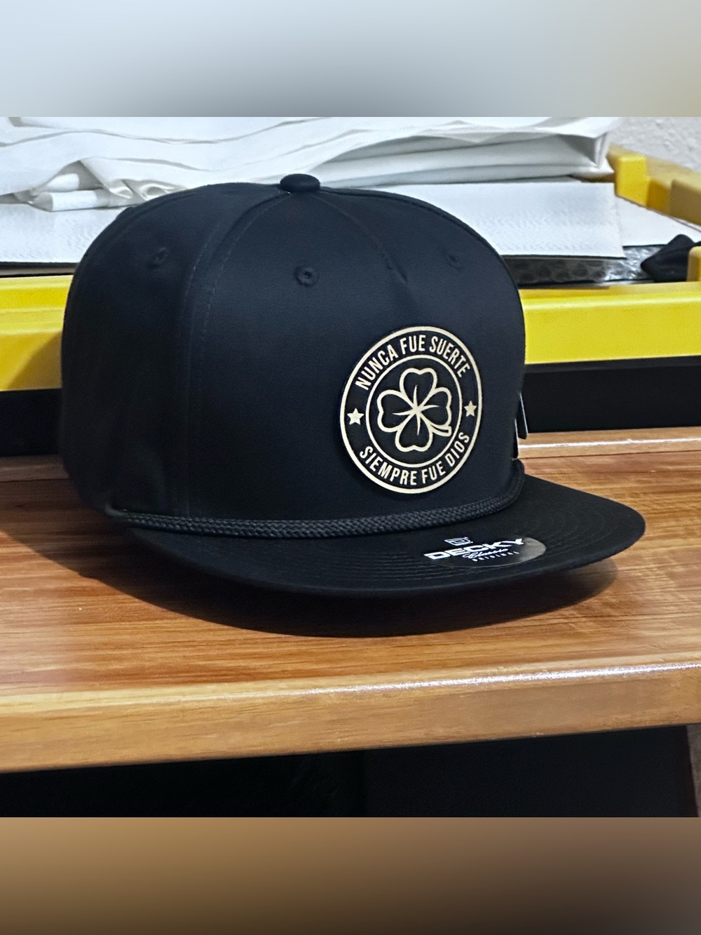 Nunca Fue Suerte Black Snapback Hat